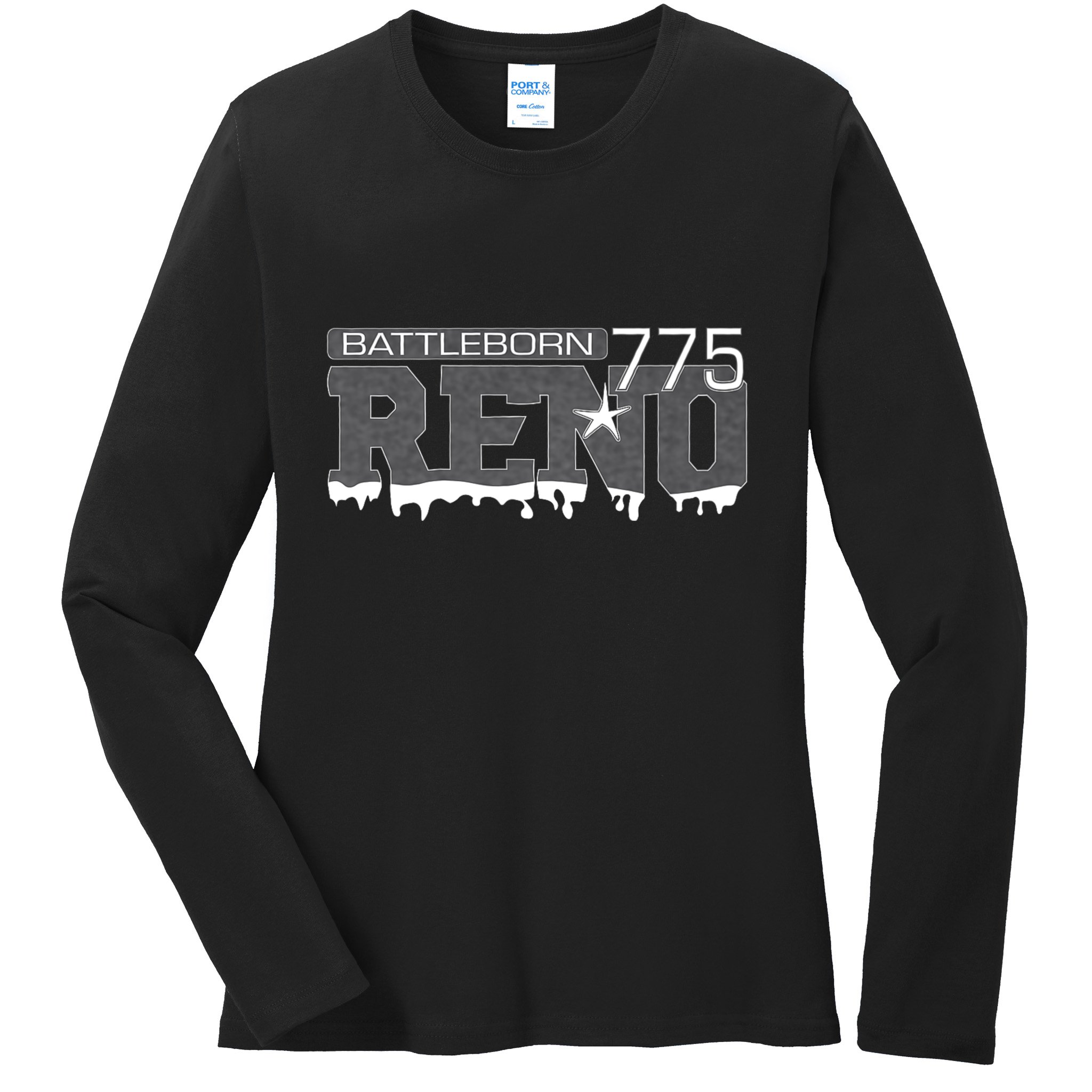 Reno Nevada Battleborn Ladies Long Sleeve Shirt