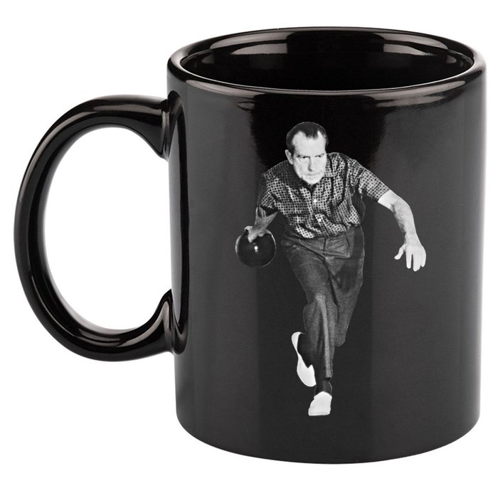 Richard Nixon Bowling Great Gift 11oz C Handle Ceramic Mug