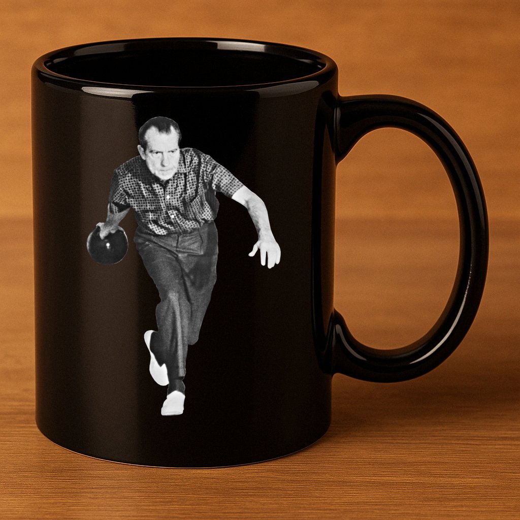 Richard Nixon Bowling Great Gift 11oz C Handle Ceramic Mug
