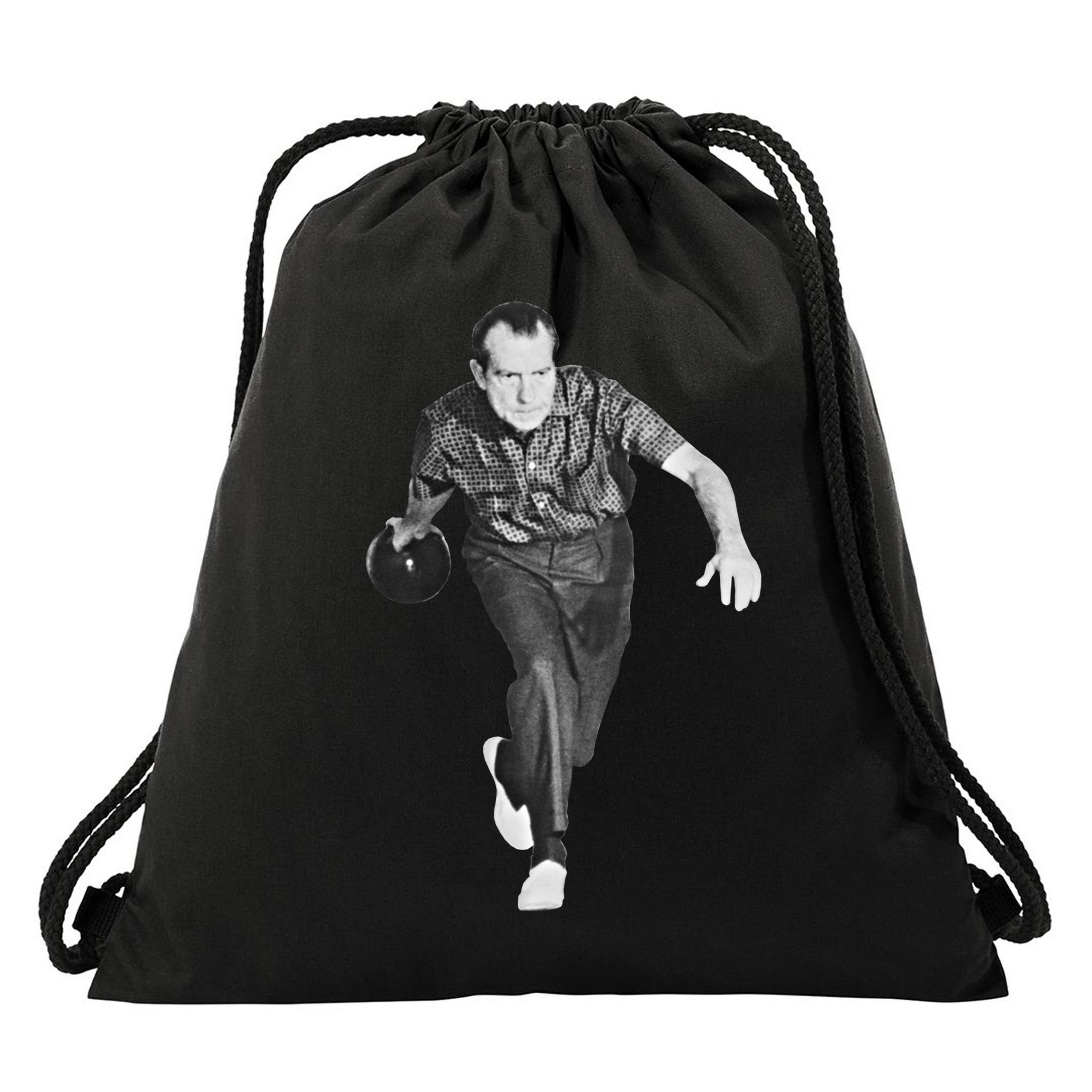 Richard Nixon Bowling Great Gift Drawstring Bag