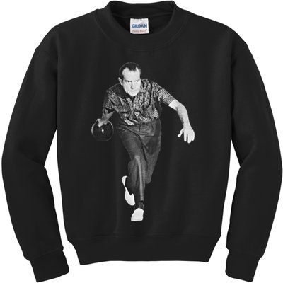 Richard Nixon Bowling Great Gift Kids Sweatshirt