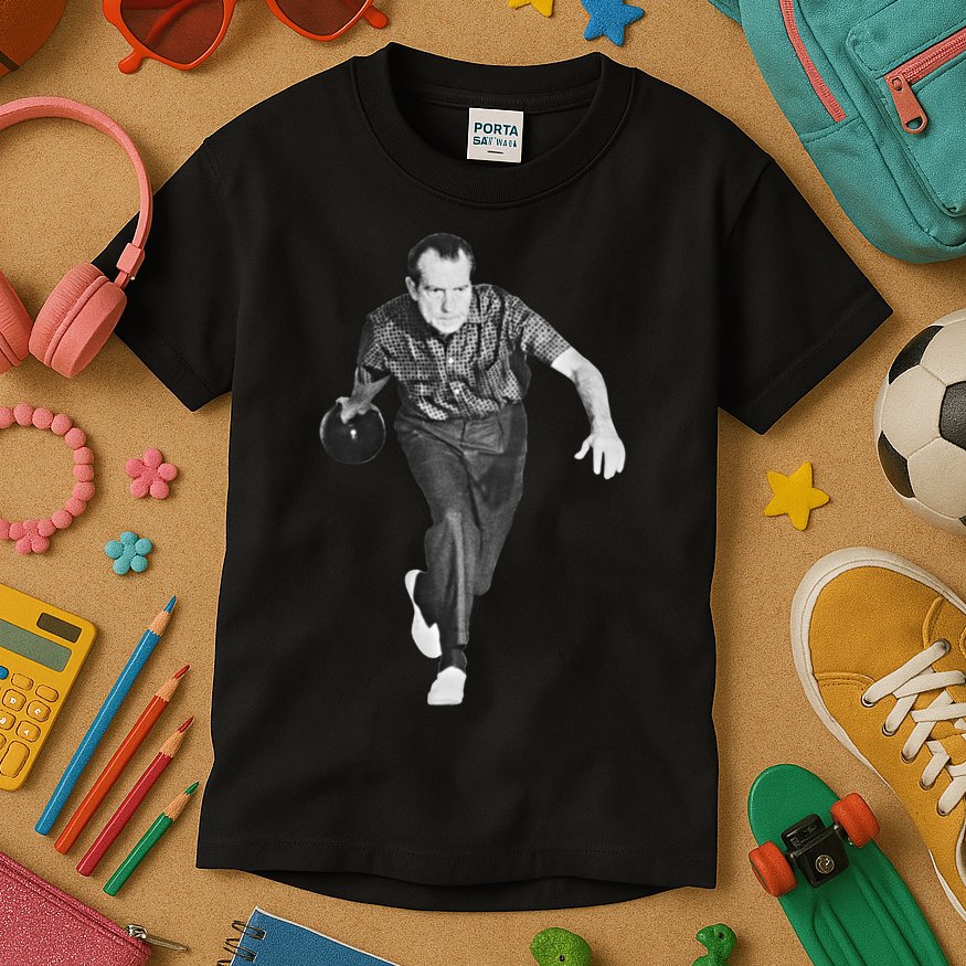 Richard Nixon Bowling Great Gift Kids T-Shirt