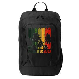 Retro Nassau Bahamas Beach Fan Palm Tree Cool Souvenir City Backpack