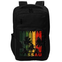 Retro Nassau Bahamas Beach Fan Palm Tree Cool Souvenir Impact Tech Backpack