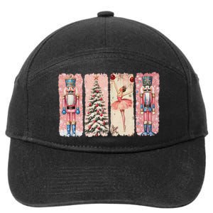 Retro Nutcracker Ballet Christmas Xmas Vibes Women 7-Panel Snapback Hat