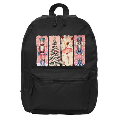 Retro Nutcracker Ballet Christmas Xmas Vibes Women 16 in Basic Backpack