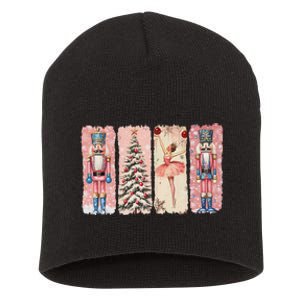 Retro Nutcracker Ballet Christmas Xmas Vibes Women Short Acrylic Beanie