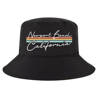 Retro Newport Beach California Gift Cool Comfort Performance Bucket Hat