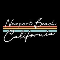 Retro Newport Beach California Gift City Backpack