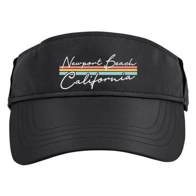 Retro Newport Beach California Gift Adult Drive Performance Visor