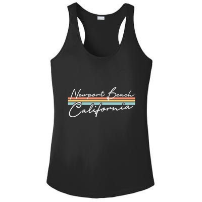 Retro Newport Beach California Gift Ladies PosiCharge Competitor Racerback Tank