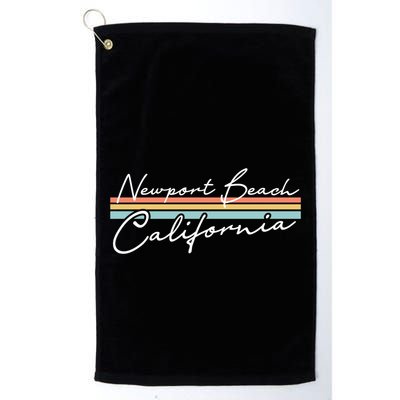 Retro Newport Beach California Gift Golf Towel