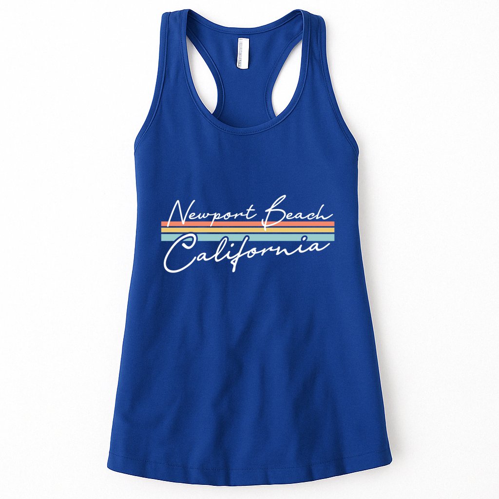 Retro Newport Beach California Gift Womens Tank Top