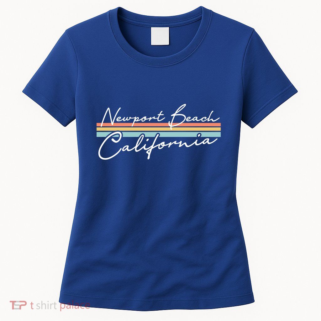 Retro Newport Beach California Gift Womens T-Shirt