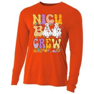 Retro Nicu Boo Crew Stethoscope Nicu Nurse Halloween Costume Gift Cooling Performance Long Sleeve Crew