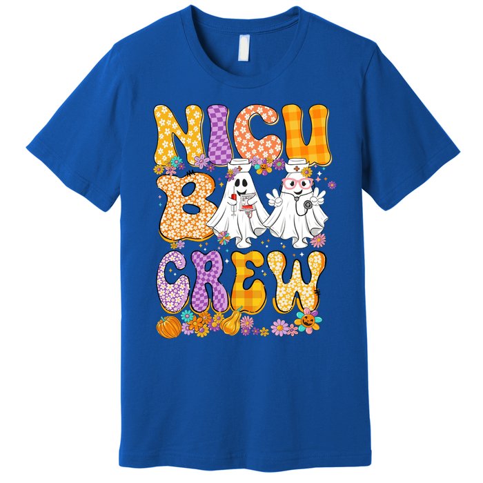 Retro Nicu Boo Crew Stethoscope Nicu Nurse Halloween Costume Gift Premium T-Shirt