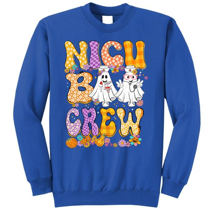 Retro Nicu Boo Crew Stethoscope Nicu Nurse Halloween Costume Gift Tall Sweatshirt