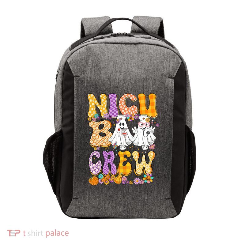 Retro Nicu Boo Crew Stethoscope Nicu Nurse Halloween Costume Gift Vector Backpack