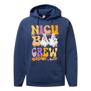 Retro Nicu Boo Crew Stethoscope Nicu Nurse Halloween Costume Gift Performance Fleece Hoodie