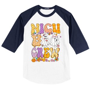 Retro Nicu Boo Crew Stethoscope Nicu Nurse Halloween Costume Gift Baseball Sleeve Shirt