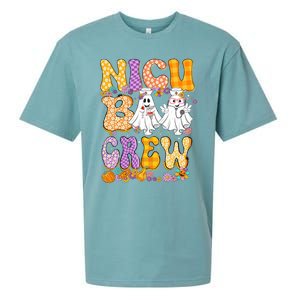 Retro Nicu Boo Crew Stethoscope Nicu Nurse Halloween Costume Gift Sueded Cloud Jersey T-Shirt