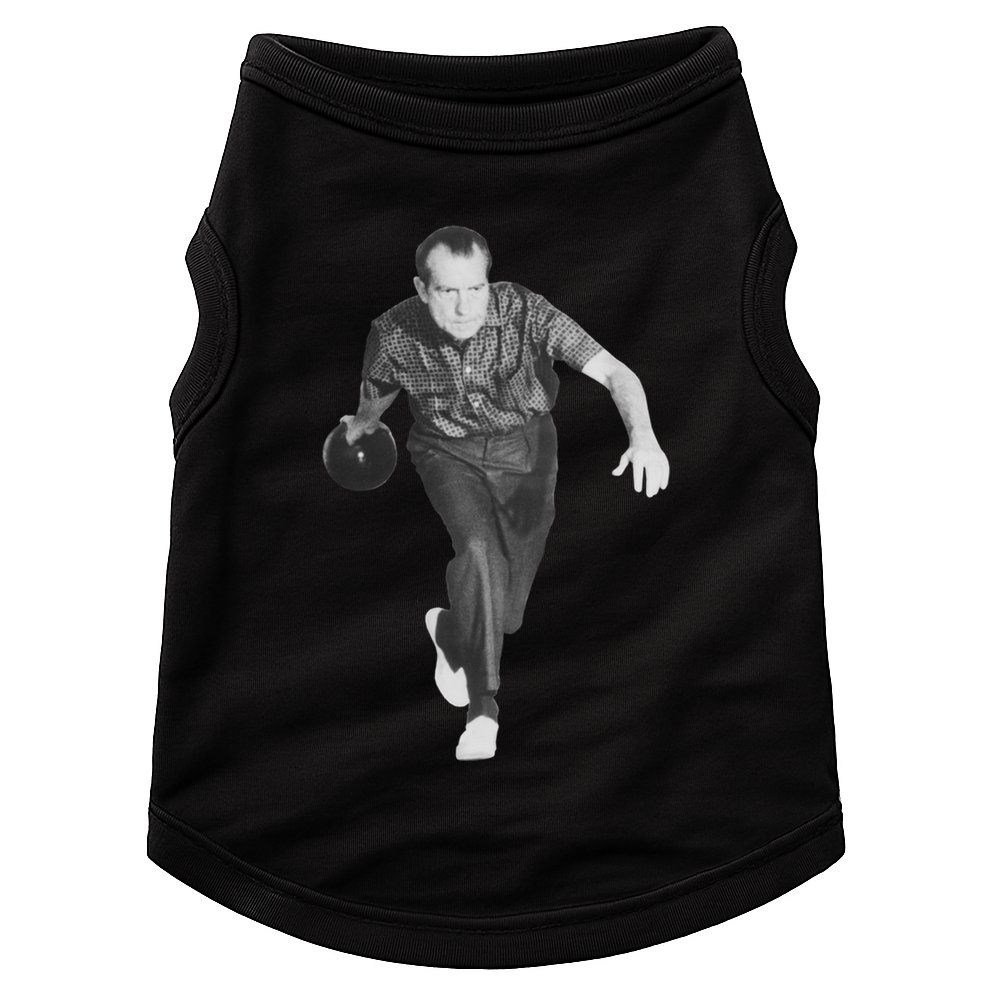 Richard Nixon Bowling Gift Doggie Tank