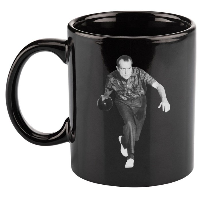 Richard Nixon Bowling Gift 11oz C Handle Ceramic Mug