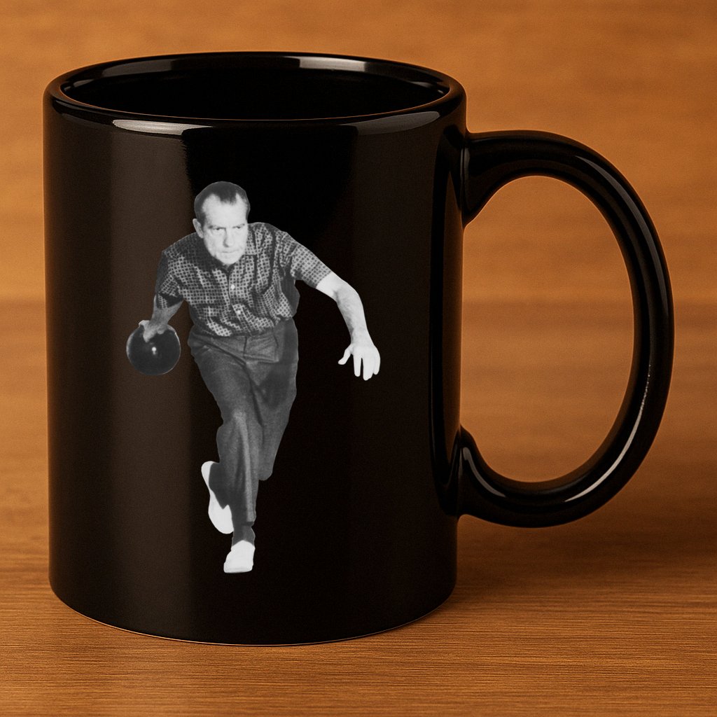 Richard Nixon Bowling Gift 11oz C Handle Ceramic Mug