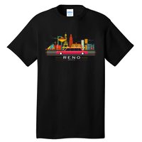 Reno Nevada Cityscape Souvenir Vintage Tall T-Shirt