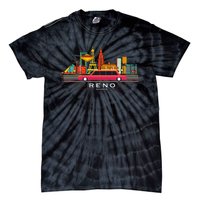 Reno Nevada Cityscape Souvenir Vintage Tie-Dye T-Shirt