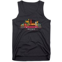 Reno Nevada Cityscape Souvenir Vintage Tank Top