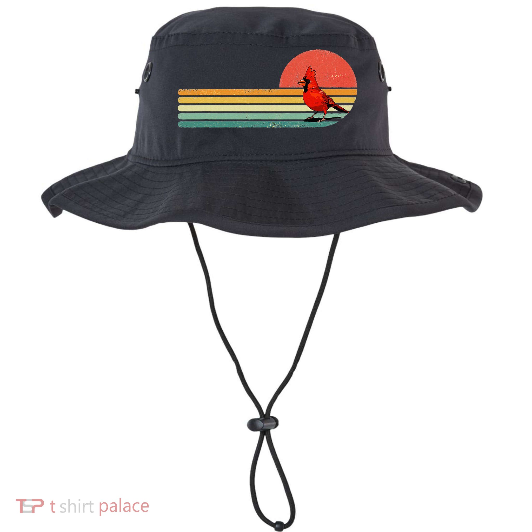 Retro Northern Cardinal Bird Animal Bird Lover Bucket Hat