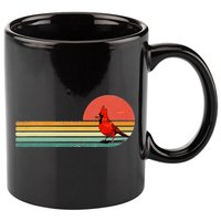 Retro Northern Cardinal Bird Animal Bird Lover 11oz C Handle Ceramic Mug