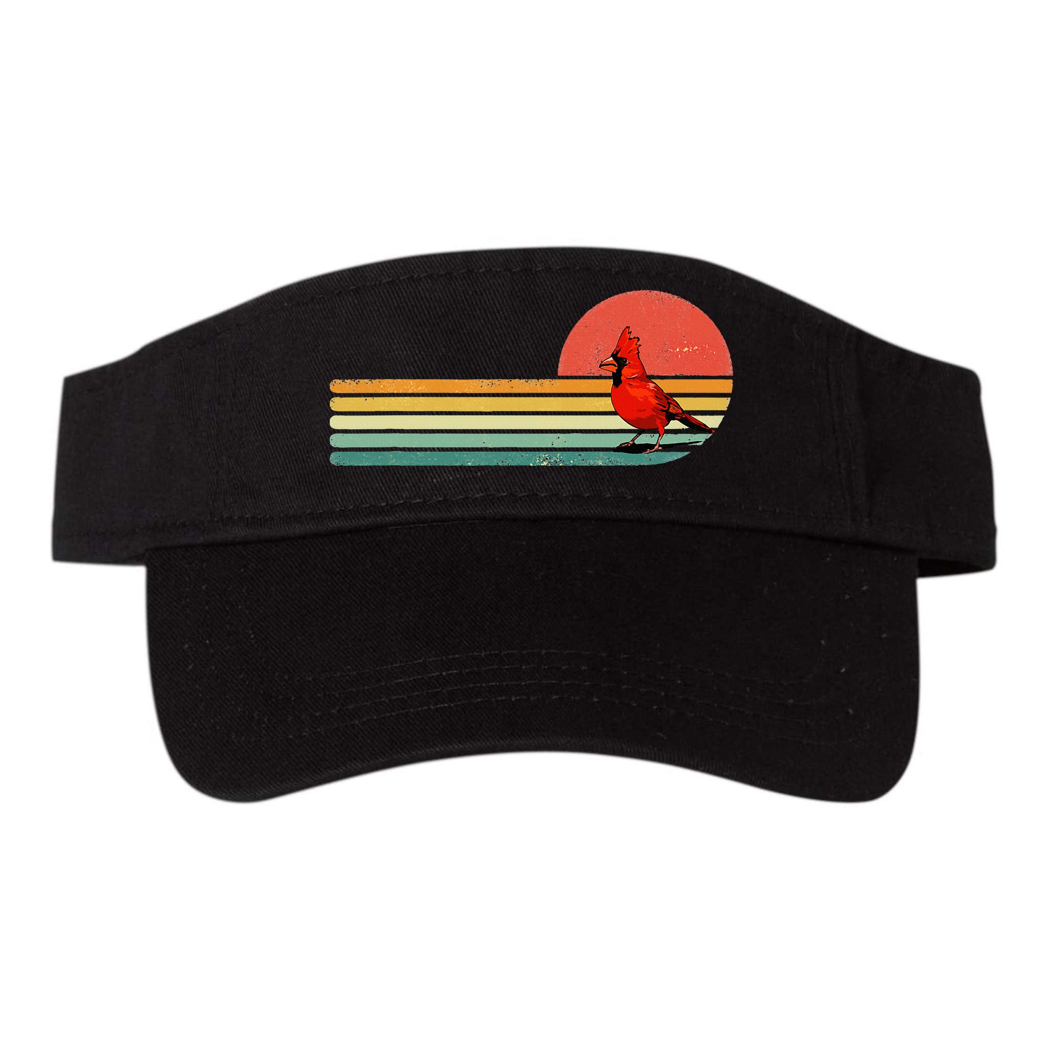Retro Northern Cardinal Bird Animal Bird Lover Visor