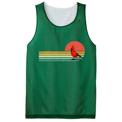 Retro Northern Cardinal Bird Animal Bird Lover Mesh Reversible Basketball Jersey Tank