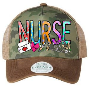 RN Nurse Colorful Gift Legacy Tie Dye Trucker Hat