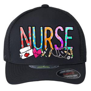 RN Nurse Colorful Gift Flexfit Unipanel Trucker Cap