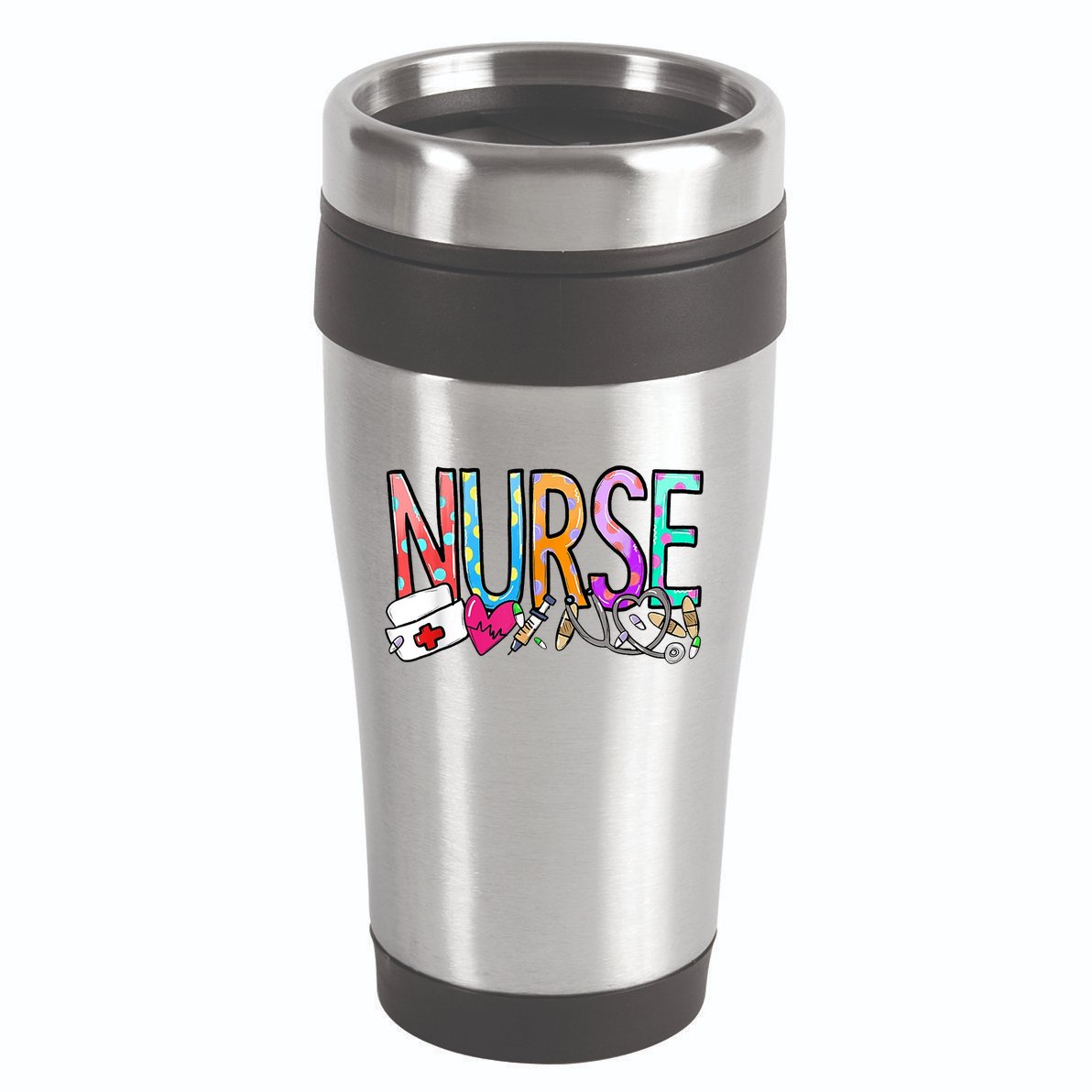 RN Nurse Colorful Gift 16oz Travel Tumbler