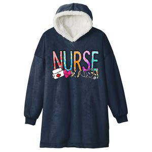 RN Nurse Colorful Gift Hooded Wearable Blanket