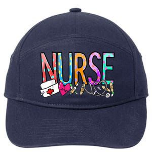 RN Nurse Colorful Gift 7-Panel Snapback Hat