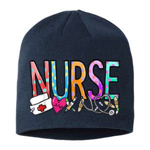 RN Nurse Colorful Gift Sustainable Beanie