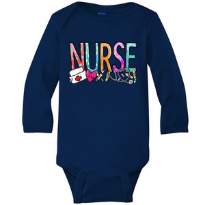 RN Nurse Colorful Gift Baby Long Sleeve Bodysuit