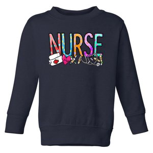 RN Nurse Colorful Gift Toddler Sweatshirt