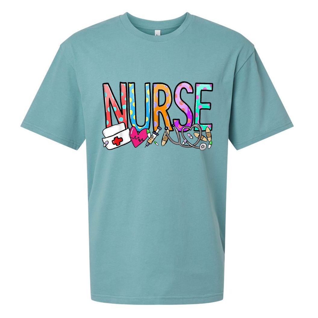 RN Nurse Colorful Gift Sueded Cloud Jersey T-Shirt