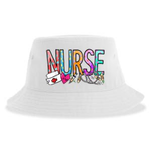 RN Nurse Colorful Gift Sustainable Bucket Hat