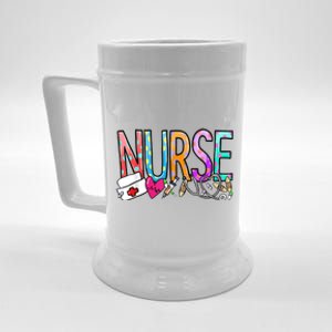 RN Nurse Colorful Gift Beer Stein