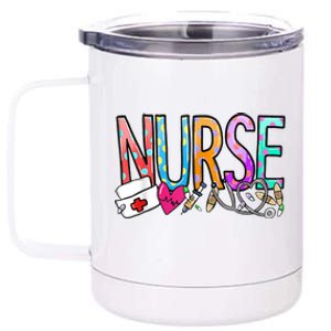 RN Nurse Colorful Gift 12 oz Stainless Steel Tumbler Cup