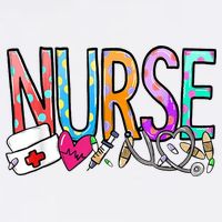 RN Nurse Colorful Gift Flatbill Hat