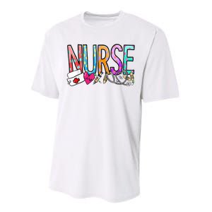 RN Nurse Colorful Gift Performance Sprint T-Shirt