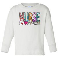 RN Nurse Colorful Gift Toddler Long Sleeve Shirt